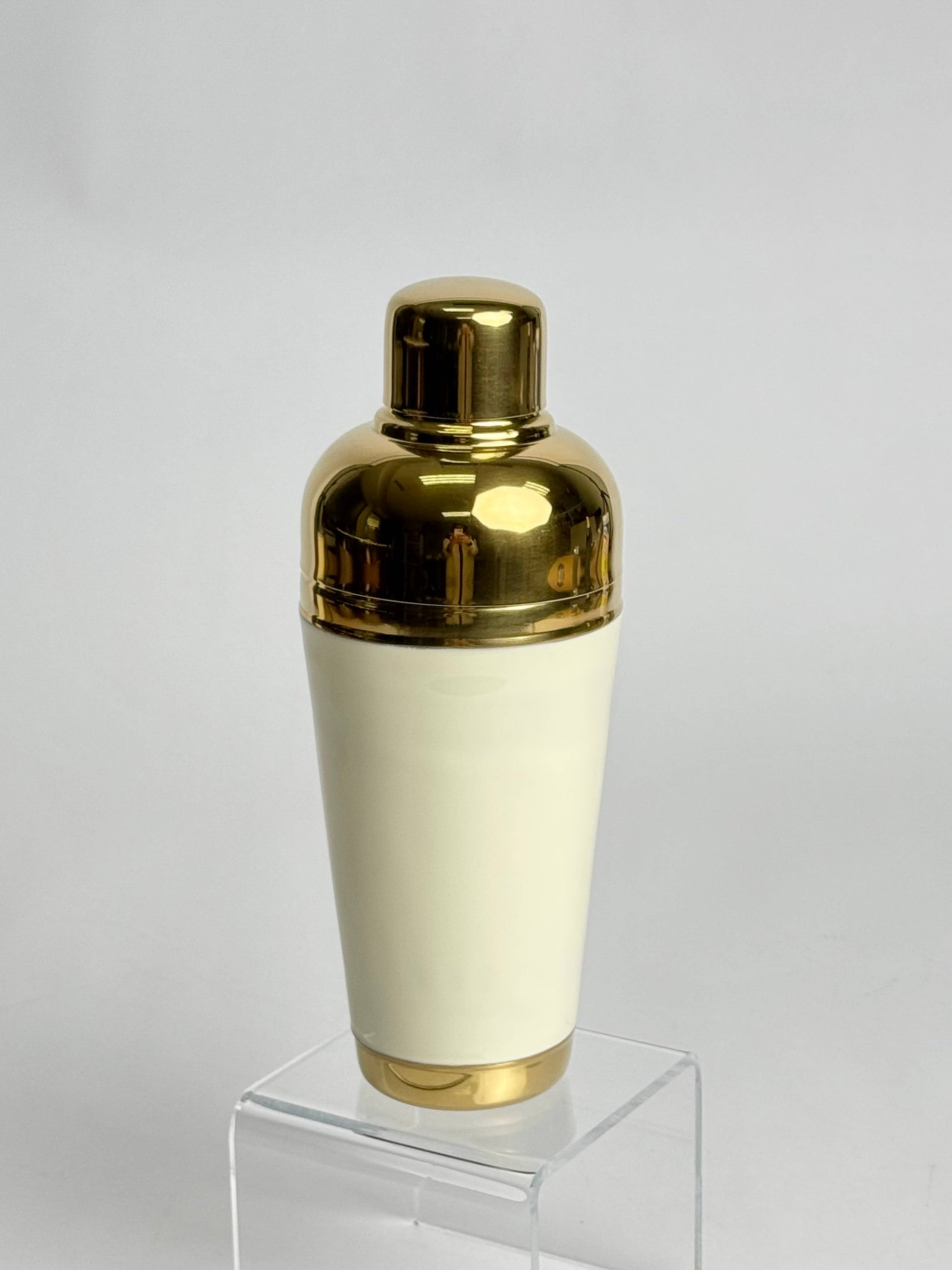 India Handicrafts Inc - Hand-Painted Cocktail Shaker: Off-White