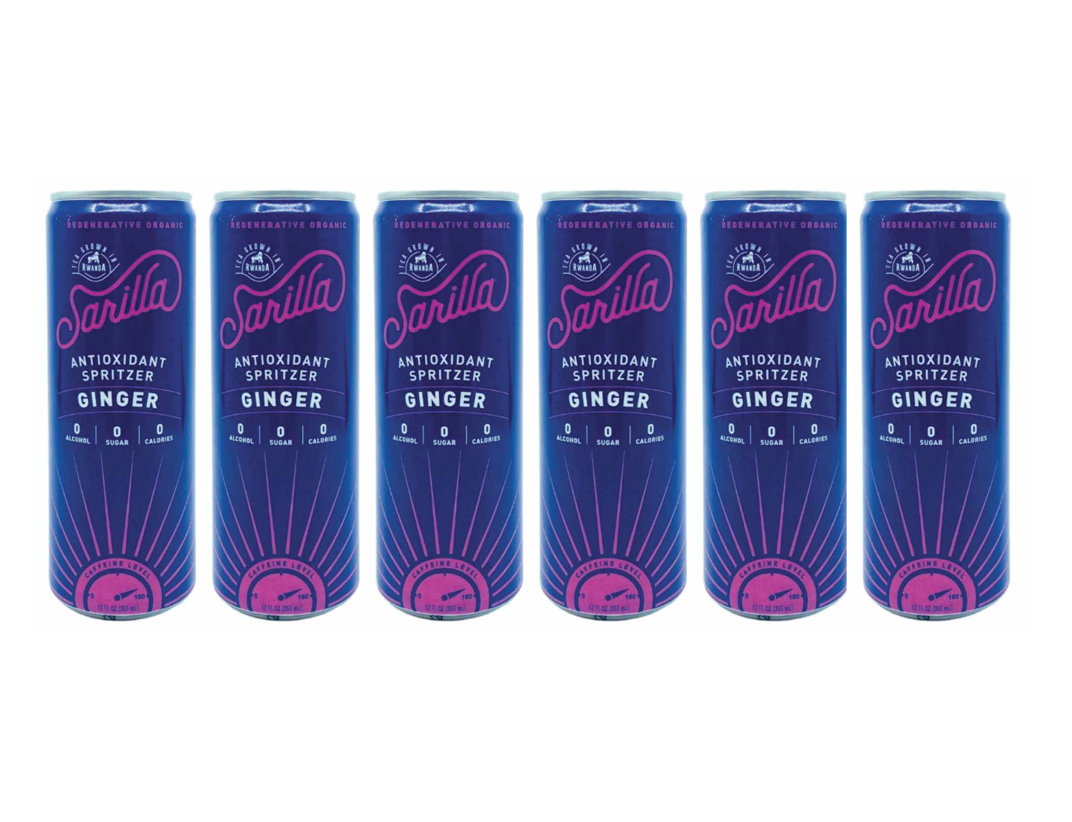 Sarilla - Ginger Tea Antioxidant Spritzer - 6 pack - 12 oz cans