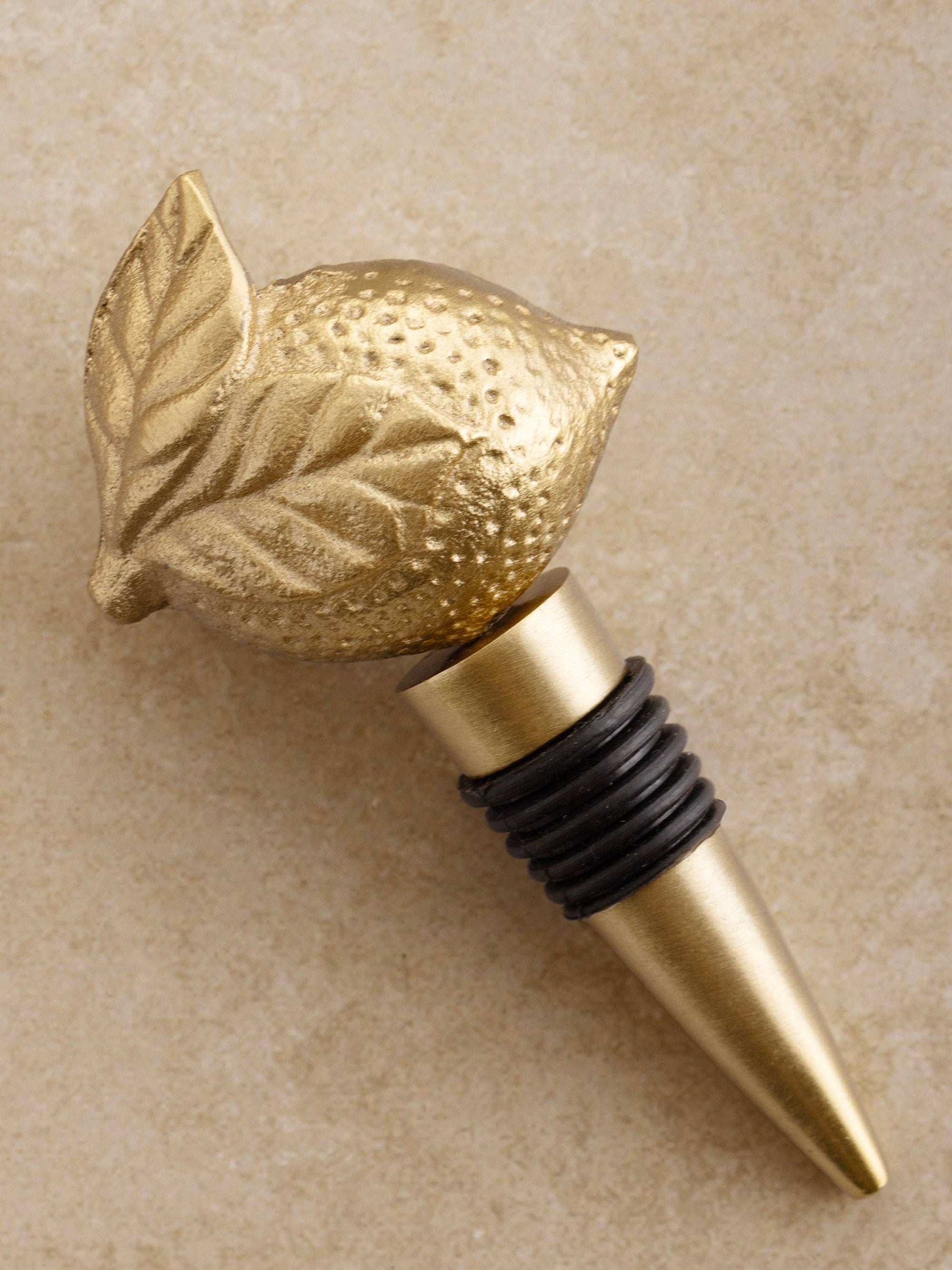 Lemon Bottle Stopper - 4.5" x 2"