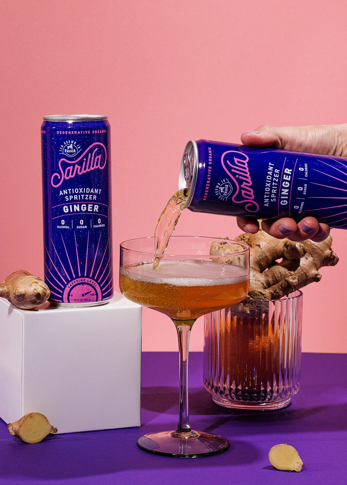 Sarilla - Nonalcoholic Sparkling Ginger Antioxidant Spritzer - 6 Pack