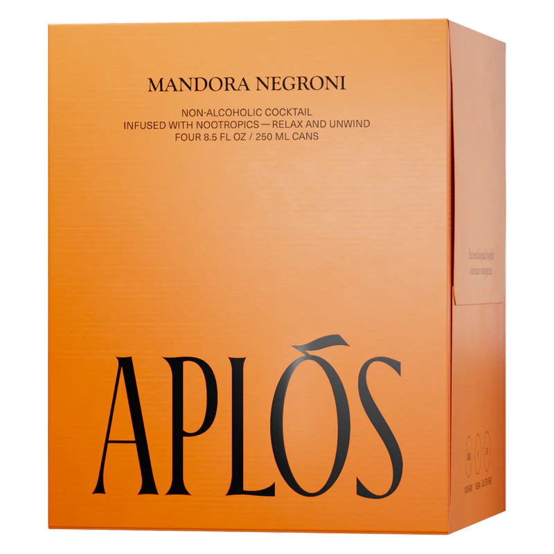 Aplós Mandora Negroni with Nootropics - 4 Pack of 8.5 fl oz Cans