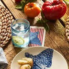 Seaside Stripes Cocktail Napkin Roll: Single