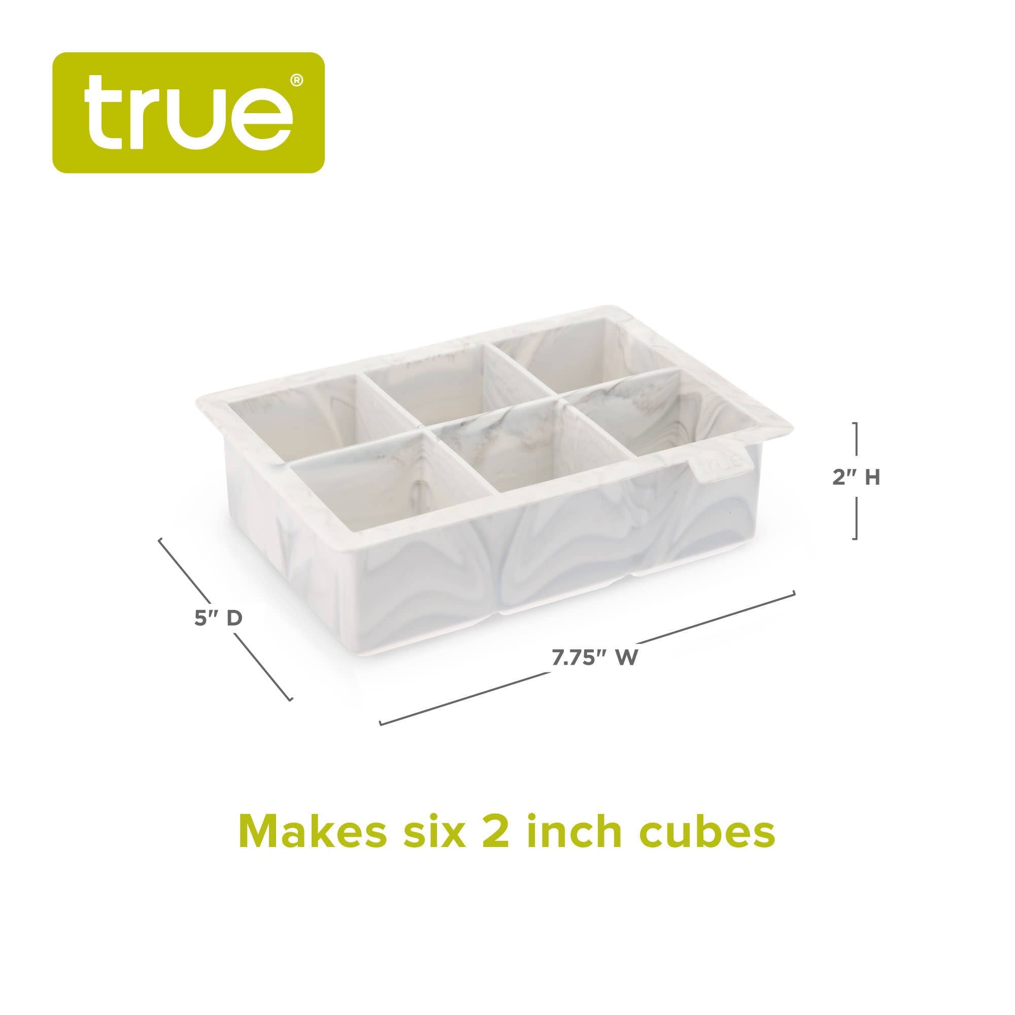 Marbled Silicone 2 inch Ice Cube Tray
