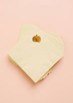 Pumpkin Copper Cocktail Paper Beverage Napkins - Set of 20