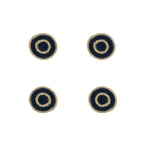 British Colour Standard Coasters Set of 4 - Jet Black / Natural
