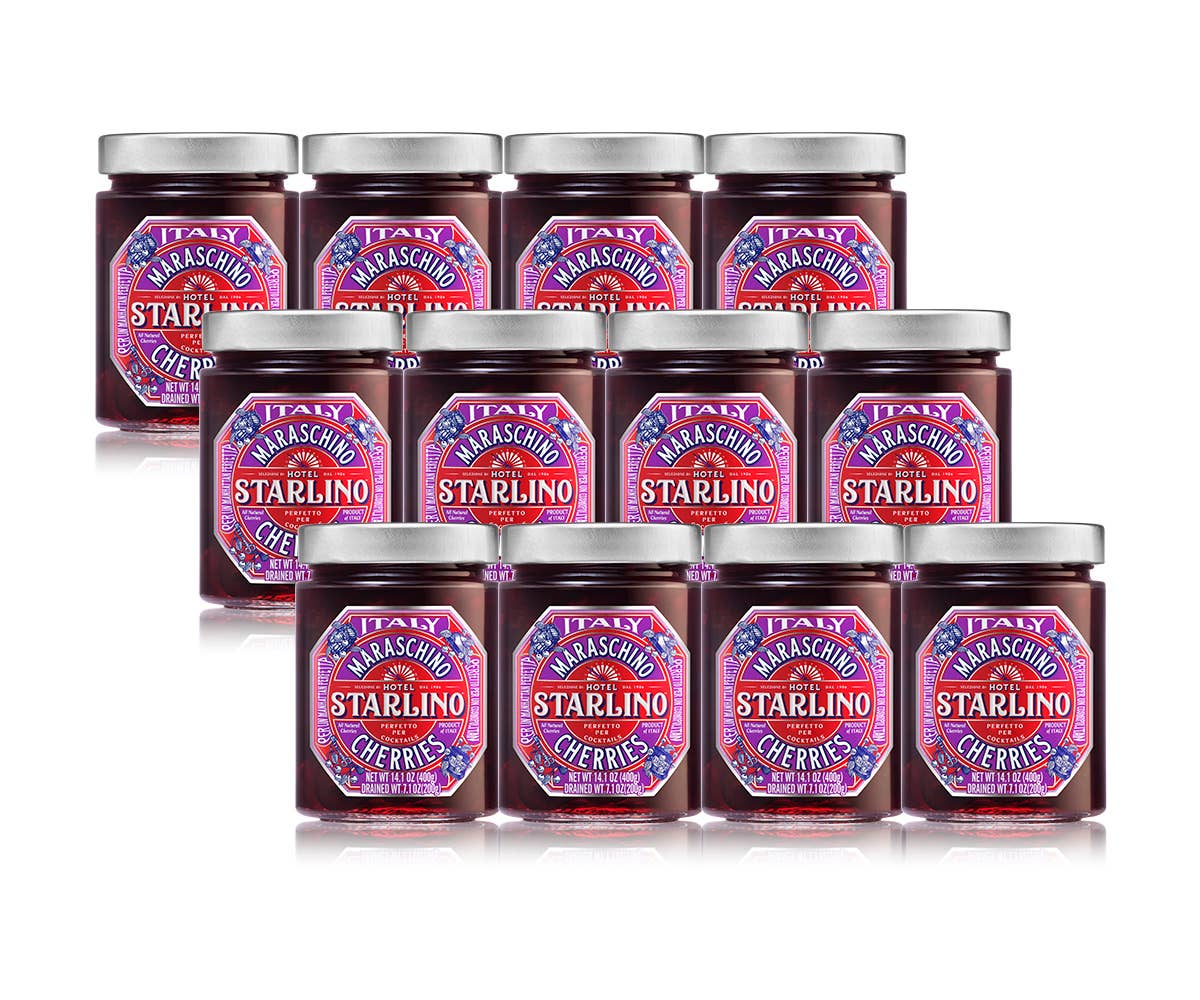 Hotel Starlino Italian Maraschino Cherries - STARLINO Italian Maraschino Cherries - 400g Jars
