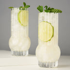 Art Deco Crystal Highball Glass - 1 glass