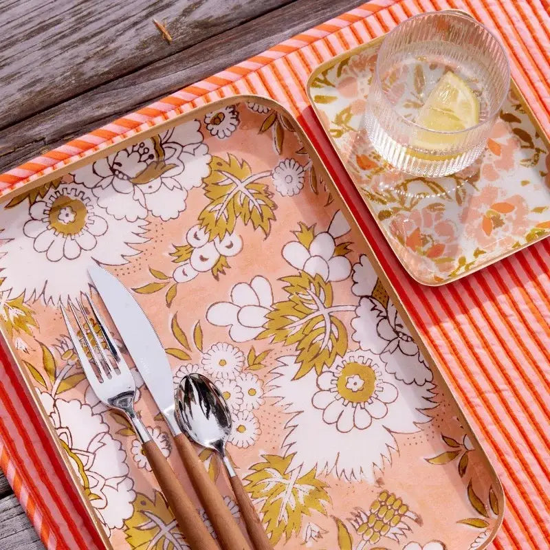 Bohemian Chic Enameled Cocktail Tray