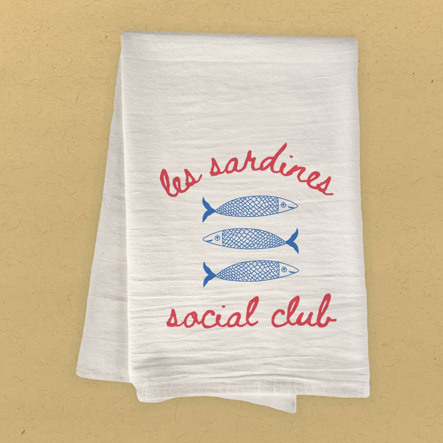 Sardine Social Club - Cotton Bar Towel: 19" X 28" (With Loop)