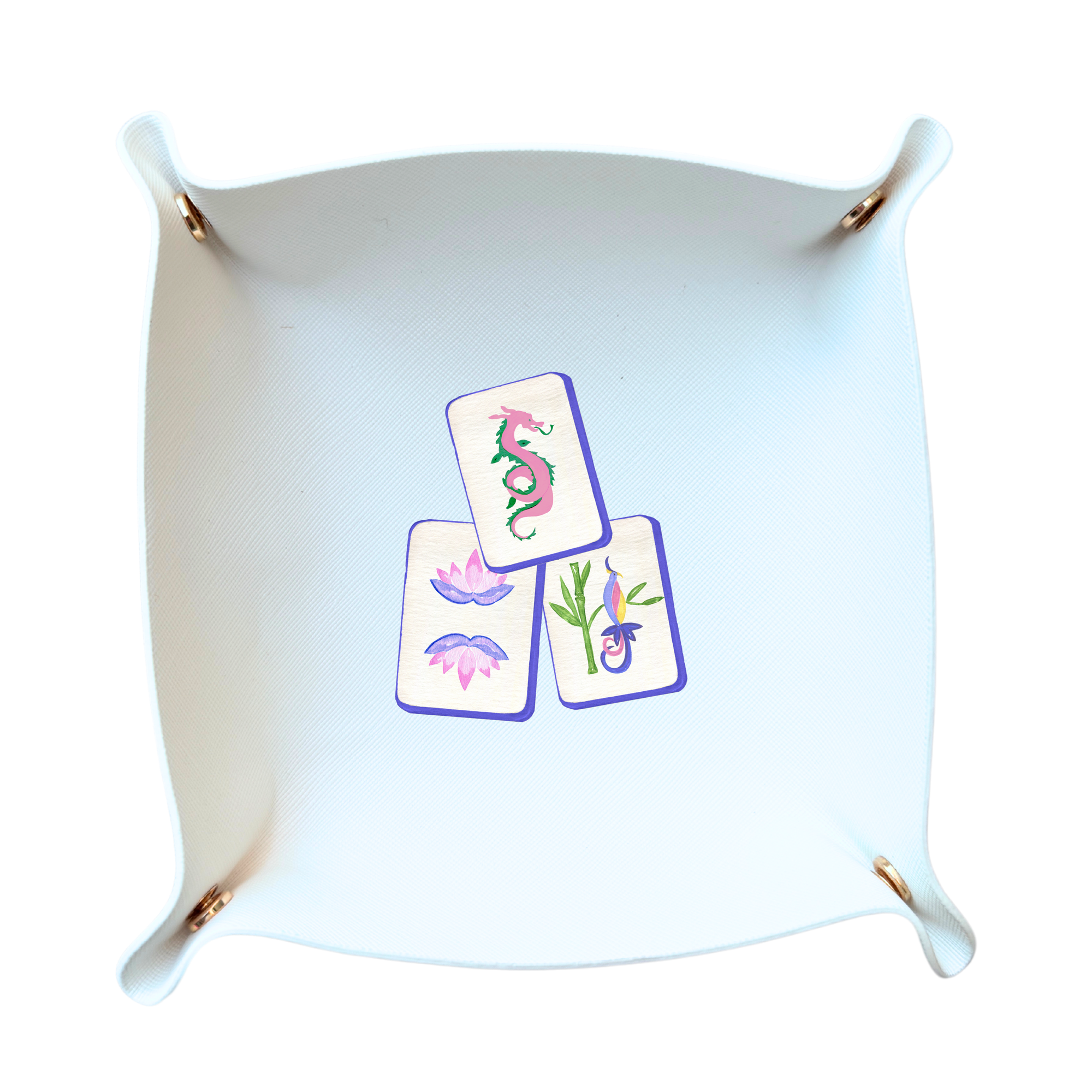 Modern Mahjong Trinket Catchall | White