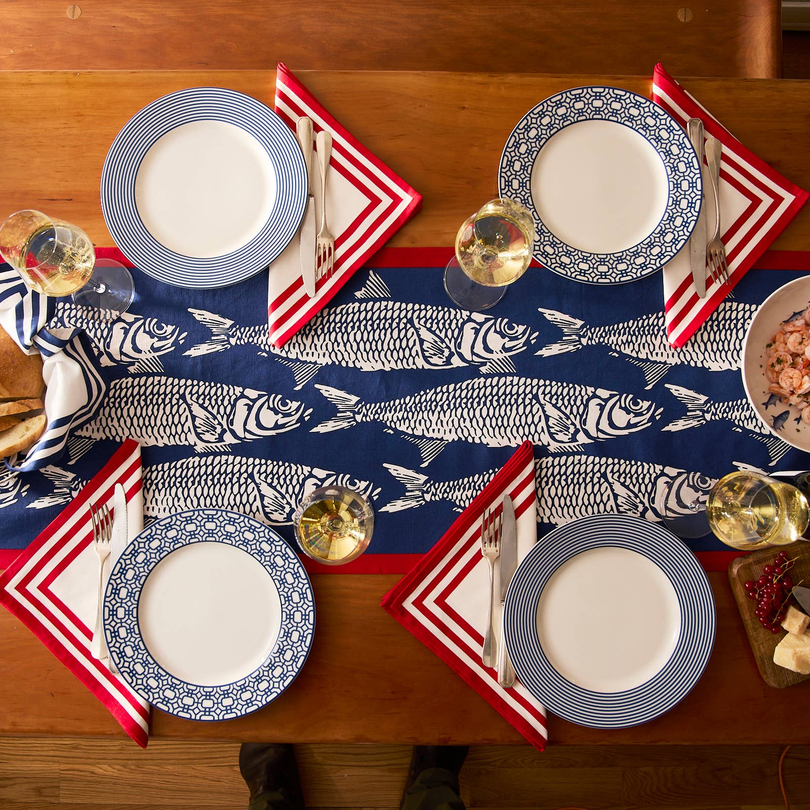 Sardines Table Runner: 16" x 108"