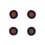 British Colour Standard Coasters Set of 4 - Midnight Blue / Rust