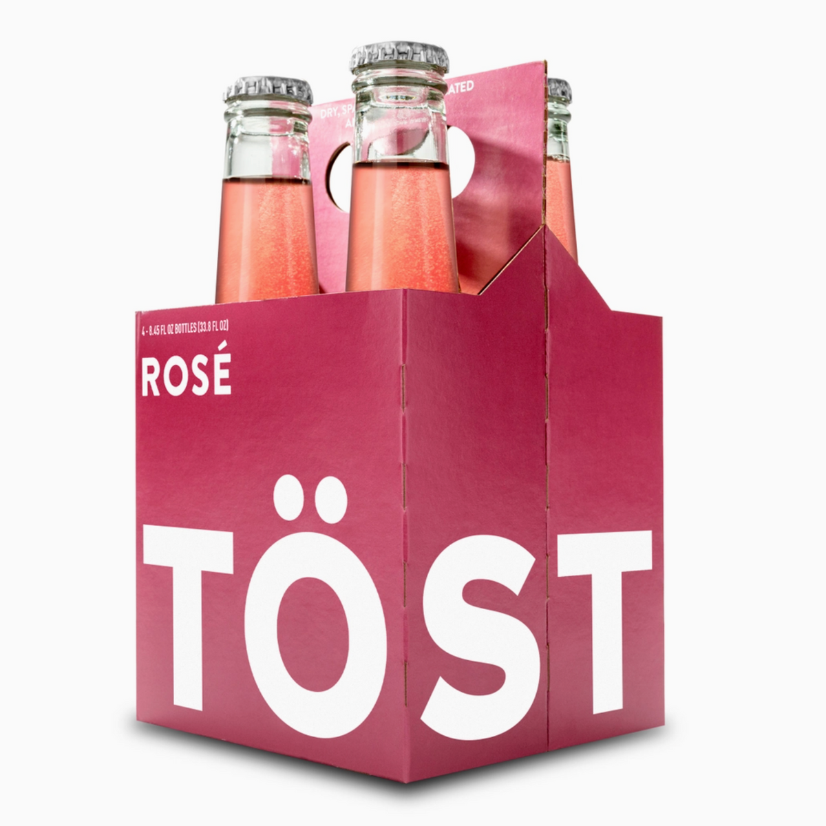 TÖST Rosé NA Sparkling Beverage  - 250 mL Glass Bottles, 4-Pack
