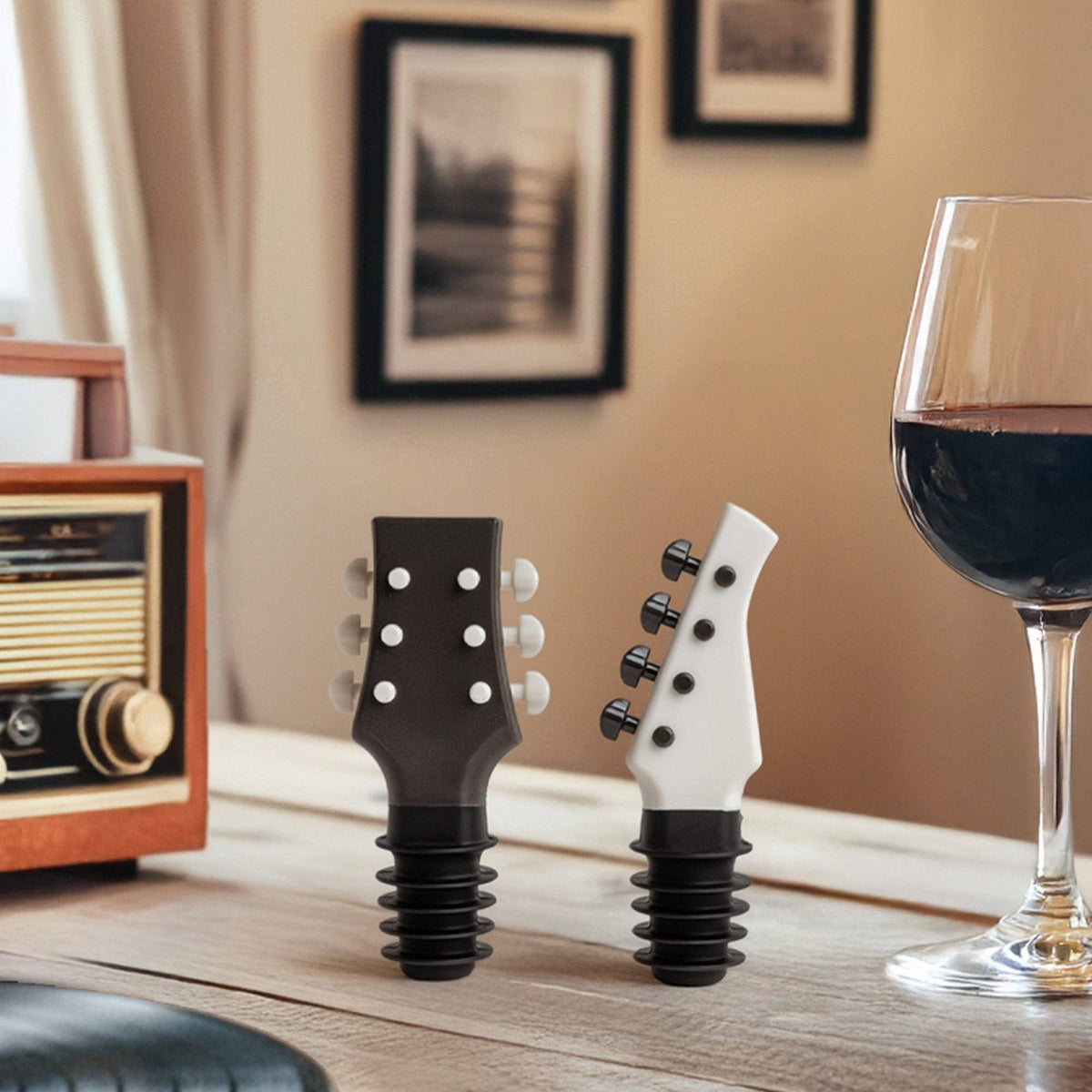 Cork N' Roll Guitar Wine Stoppers Set
