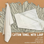 Small Batch MOXOLOGIE Cotton Tea Towel: 19" x 28" (with loop)