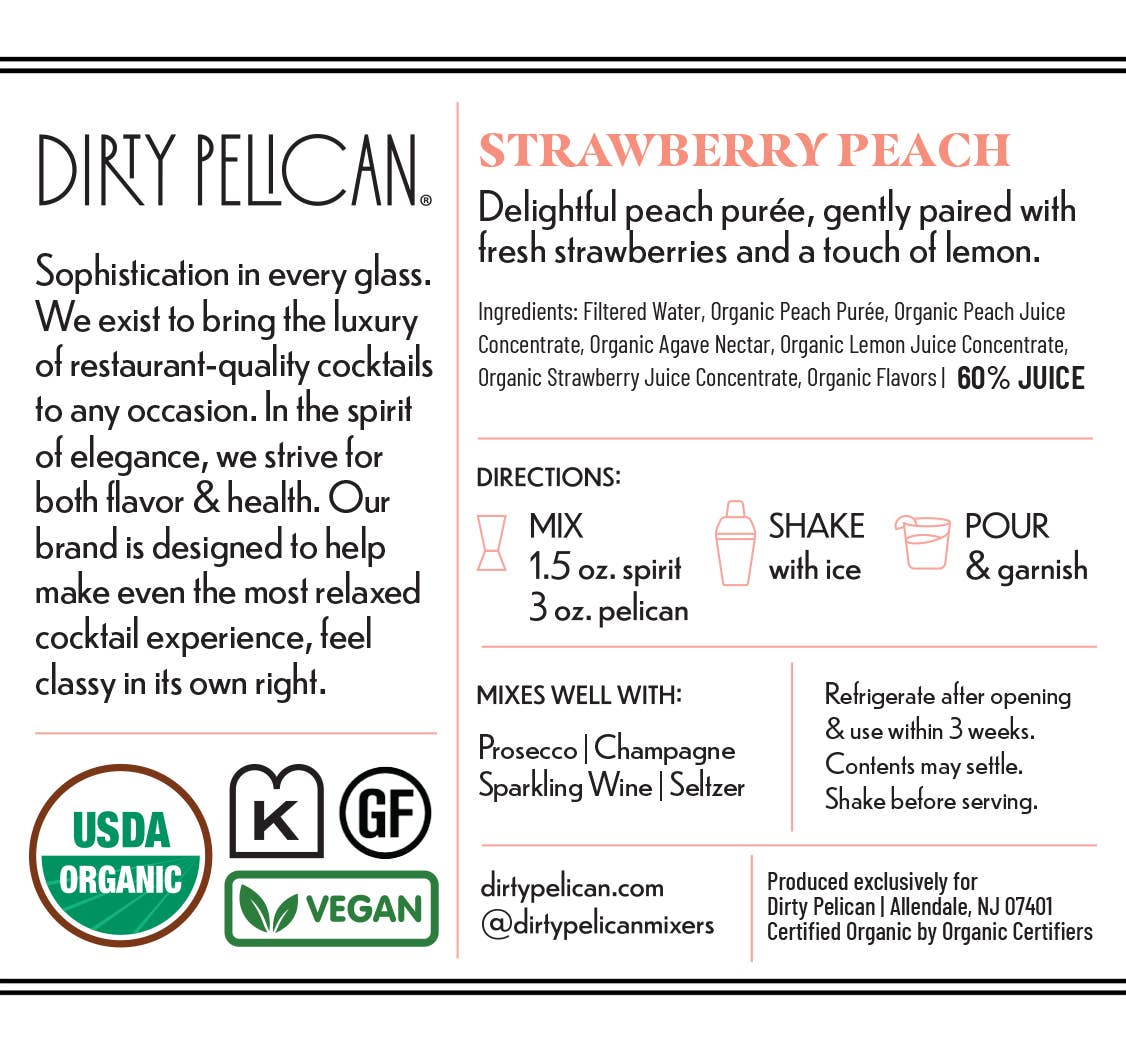 Dirty Pelican - Strawberry Peach Bellini