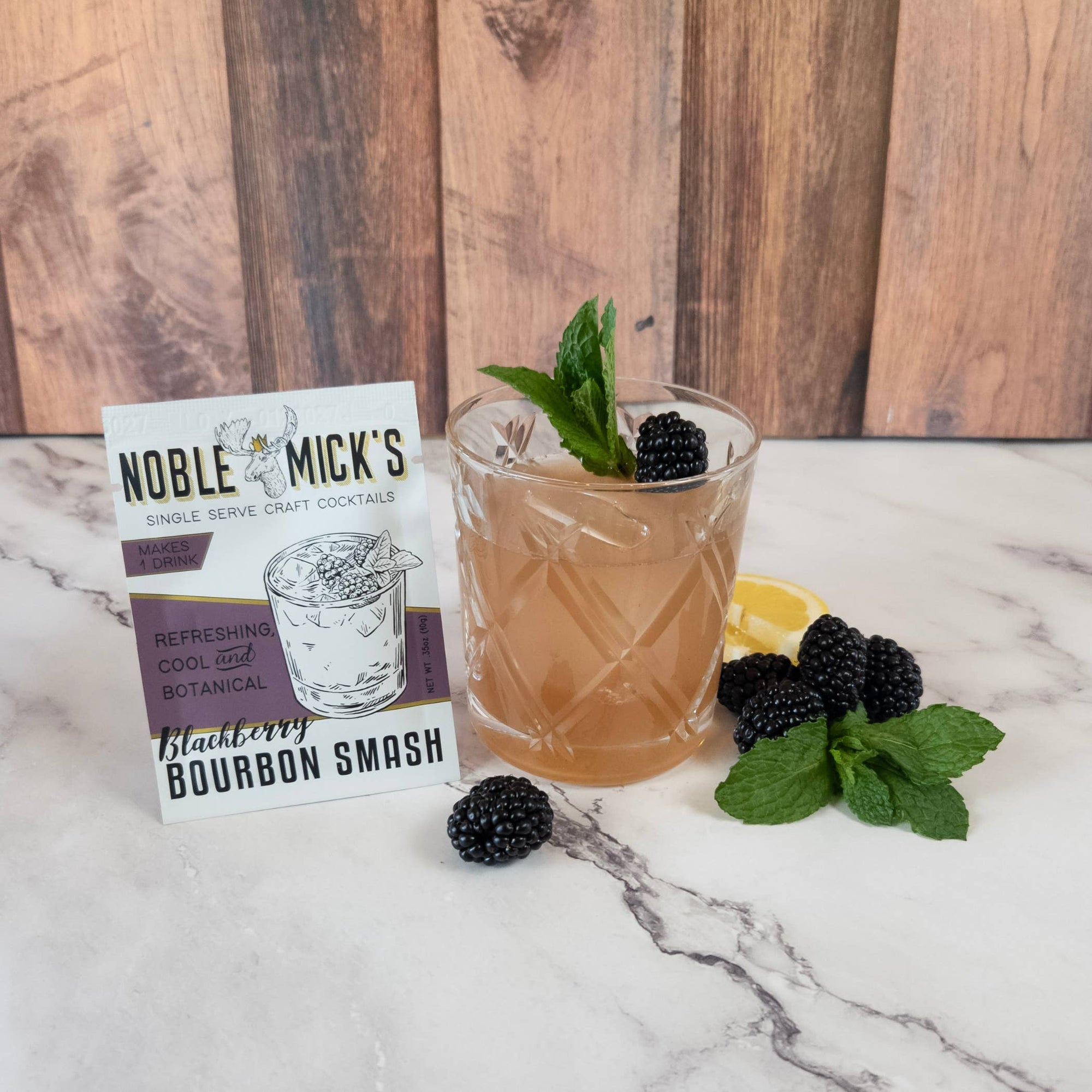 Noble Mick's - Blackberry Bourbon Smash Single Serve Craft Cocktail