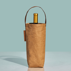 Out of the Woods® Connoisseur Wine Tote, Reusable Vegan Leather Bag - Sierra Color