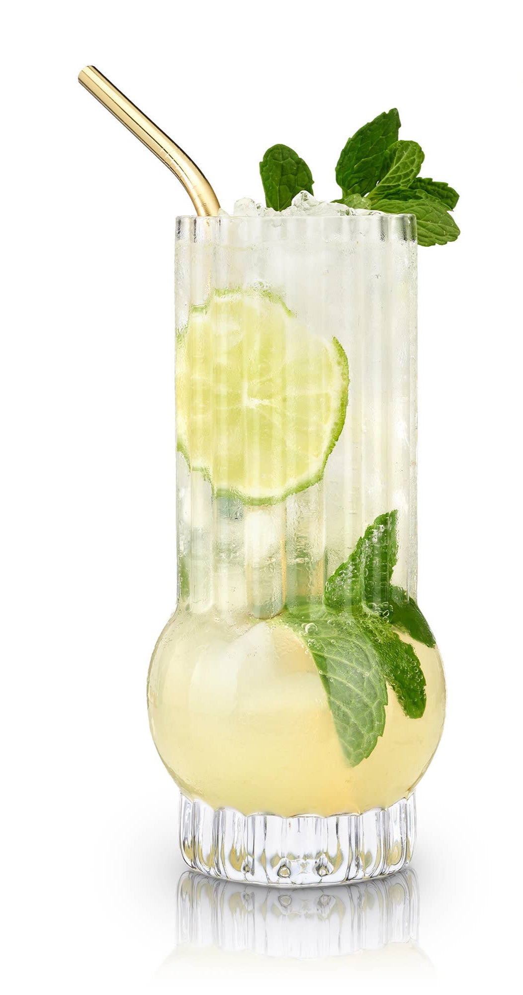 Art Deco Crystal Highball Glass - 1 glass