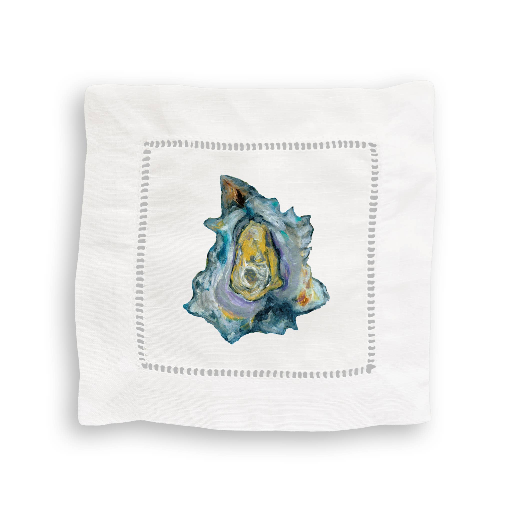 Moxologie Oysters Linen Cocktail Napkin - Thumbnail 3