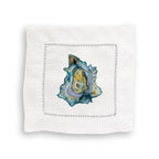 French Graffiti - Colorful Oysters Mixed Linen Cocktail Napkin Set