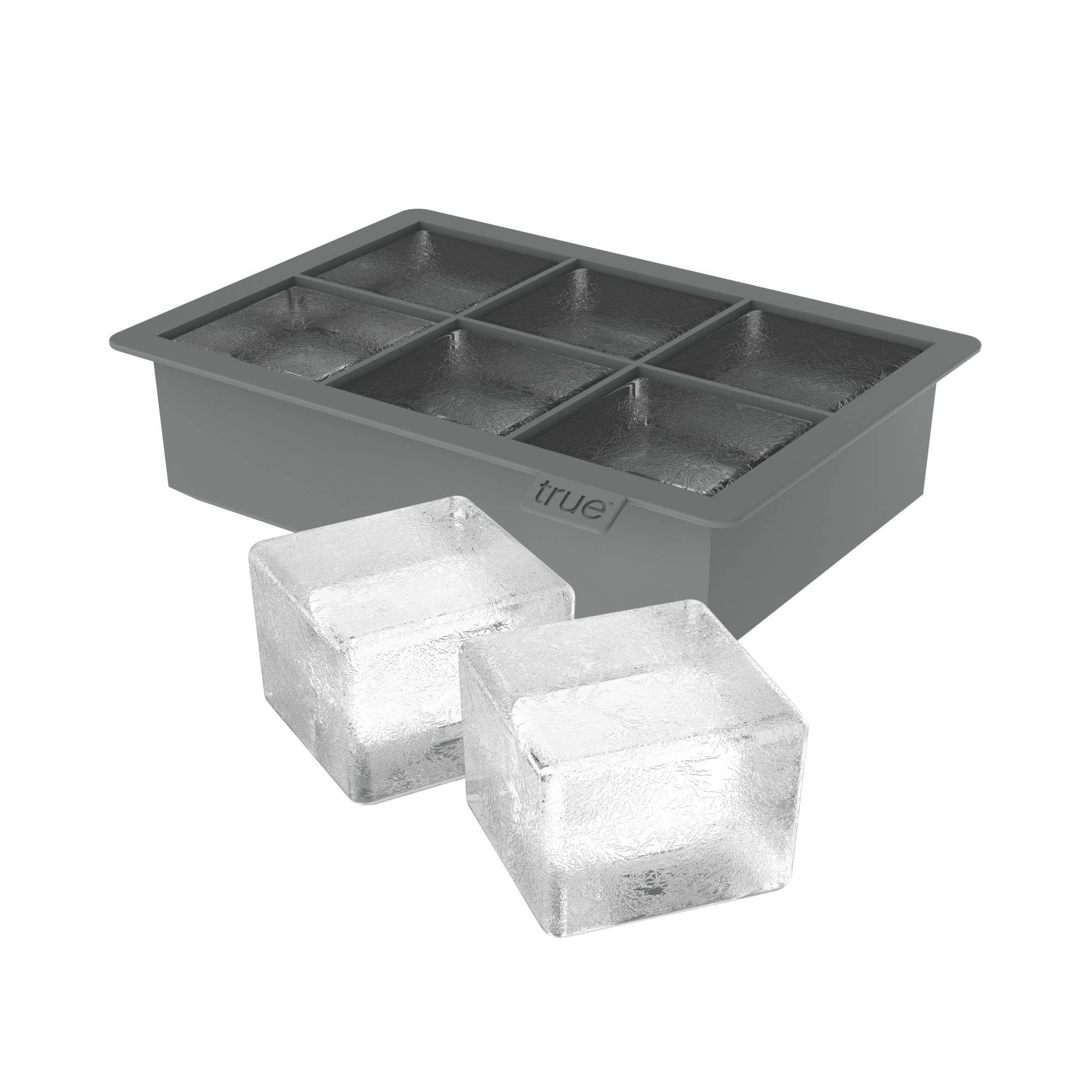 Colossal Silicone 2 inch Ice Cube Tray Gray or Red: Gray