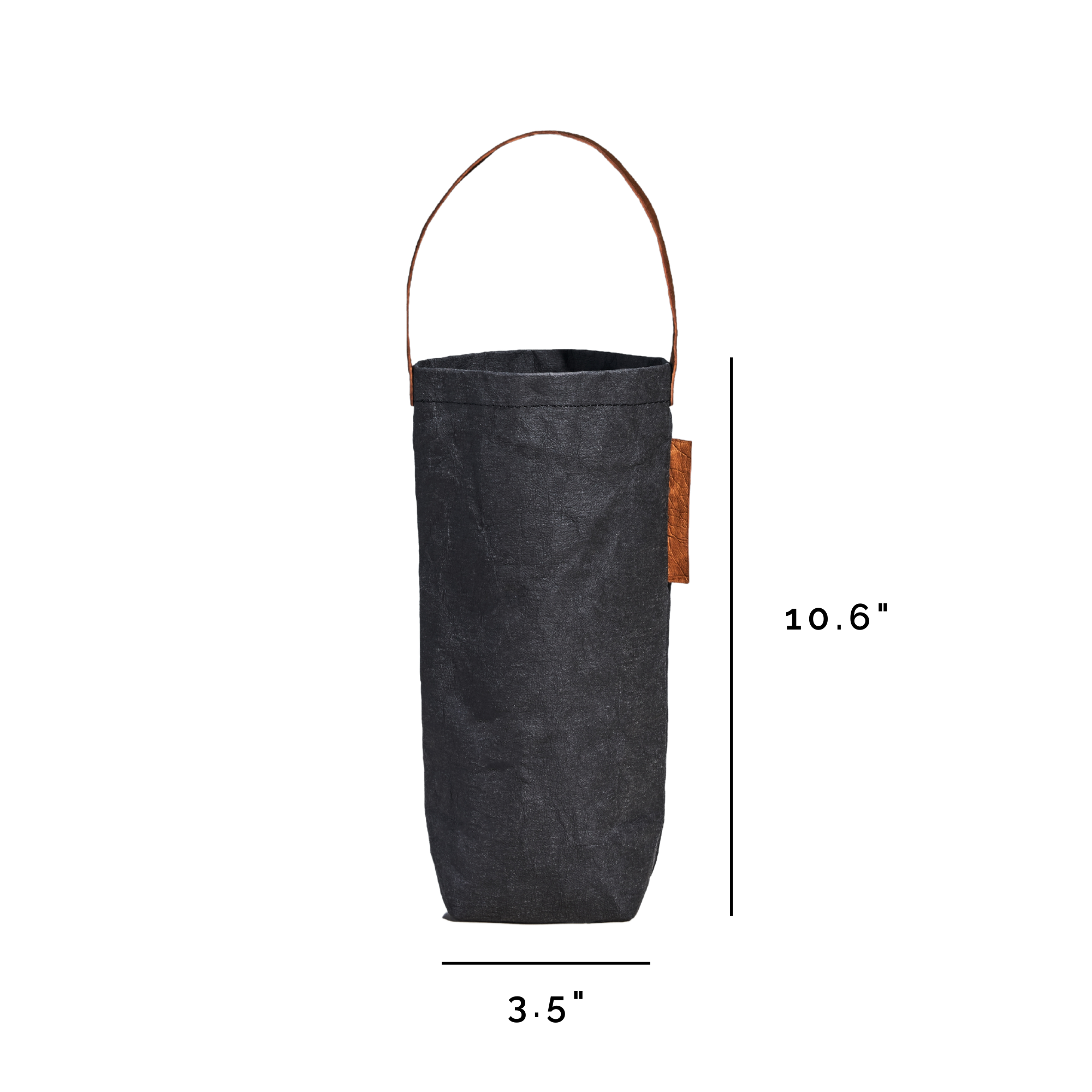 Out of the Woods® - Connoisseur Wine Tote, Reusable Vegan Leather Bag: Ebony