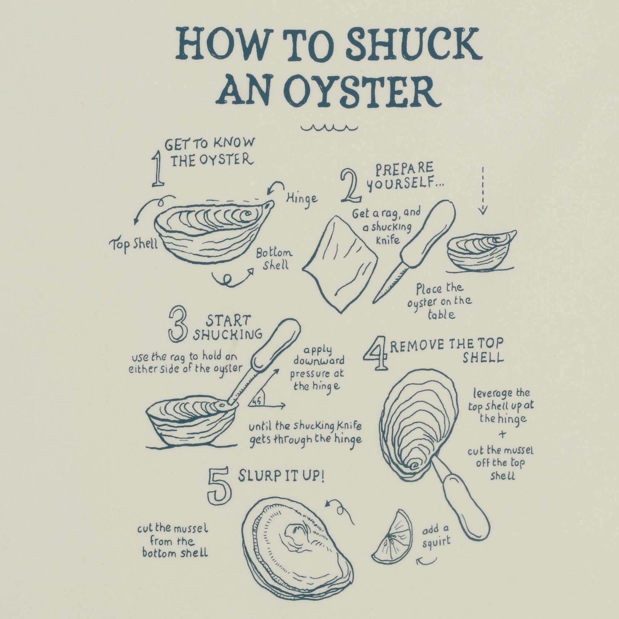 How to Shuck an Oyster Bar Towel