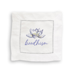 French Graffiti - White Lotus Mixed Linen Cocktail Napkin Set