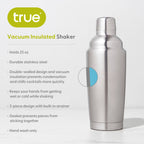 Stainless Steel Vacuum Insulated Cocktail Shaker 25 oz