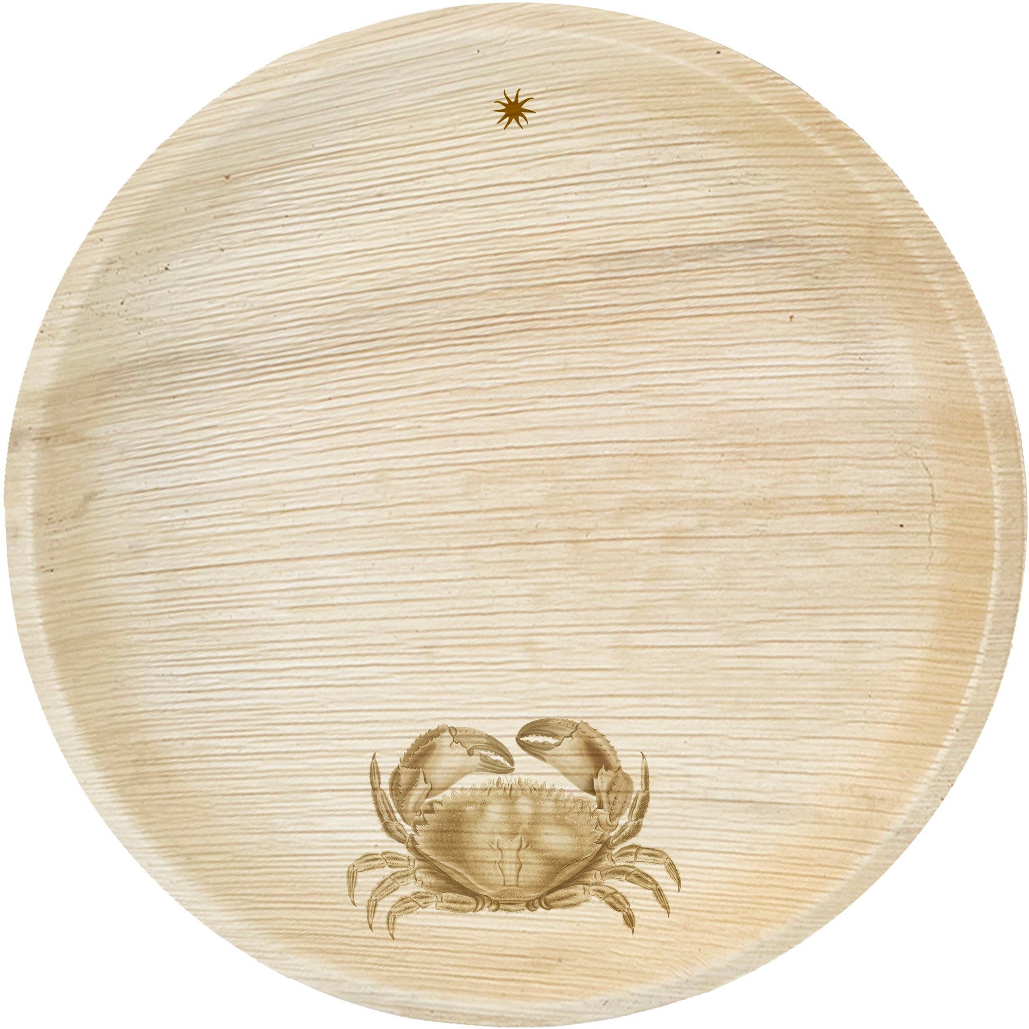 Compostable Palm Leaf Plates | Crab | 8 inch (Package of 8)