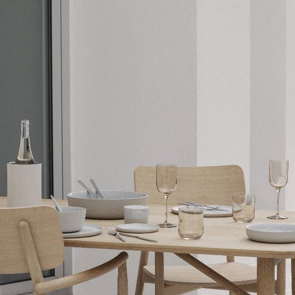 Wine Bottle Cooler with Double Wall Insulation: Moonbeam (off-white) Cooler - Blomus