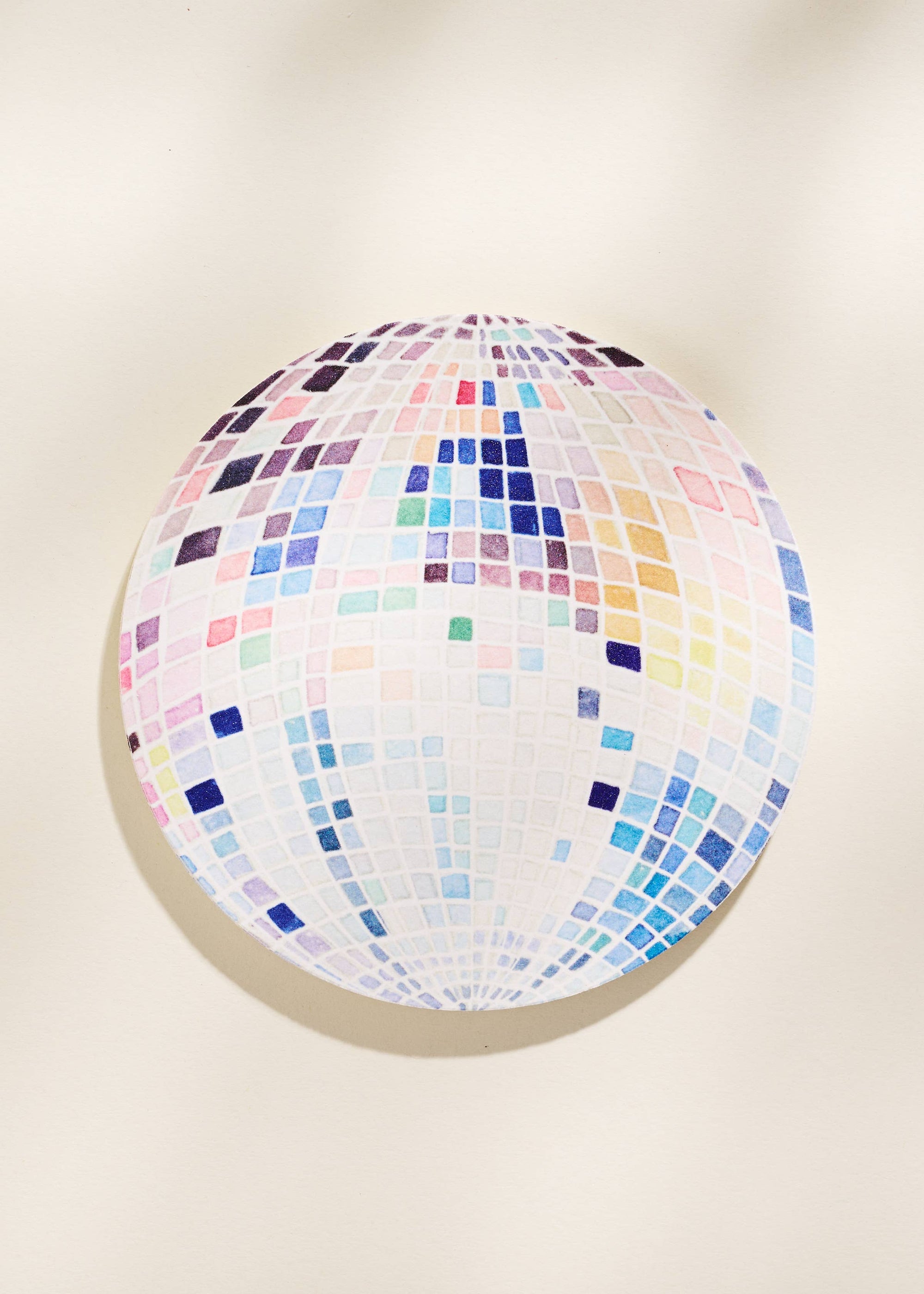 Rainbow Disco Ball Reusable Chipboard Coasters - Set of Four