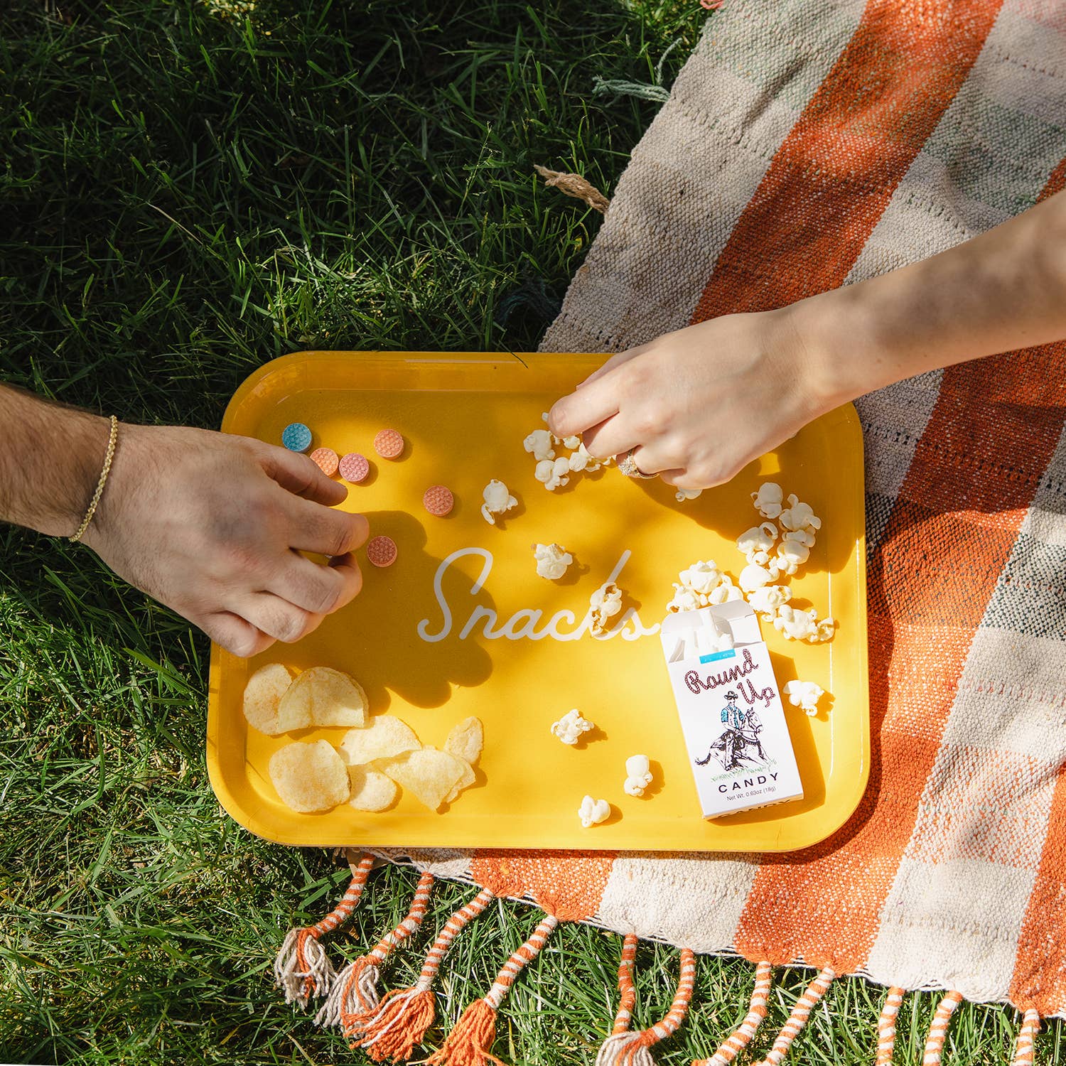 Large Snacks Tray - (Mustard Yellow)
