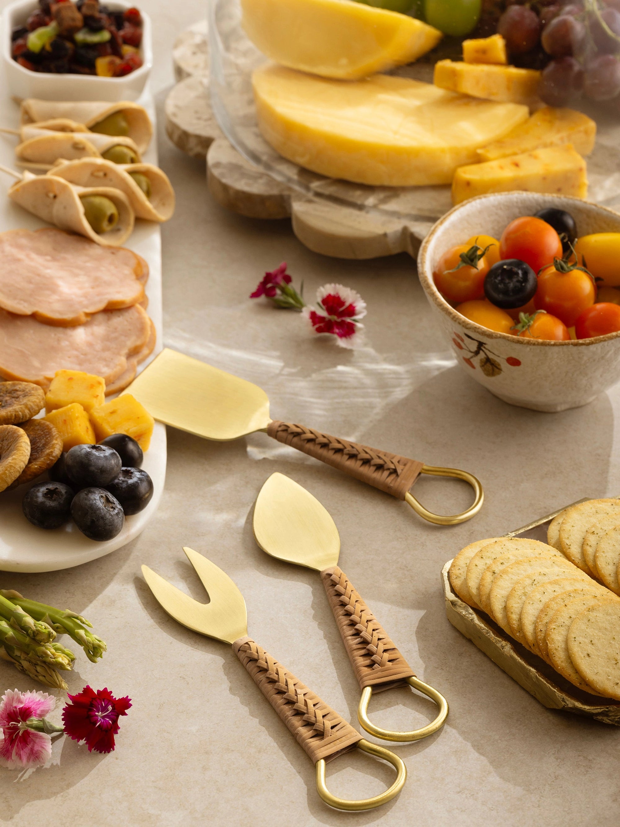 The Helsinki Cheese Knives - Set of 3 -  by GAURI KOHLI