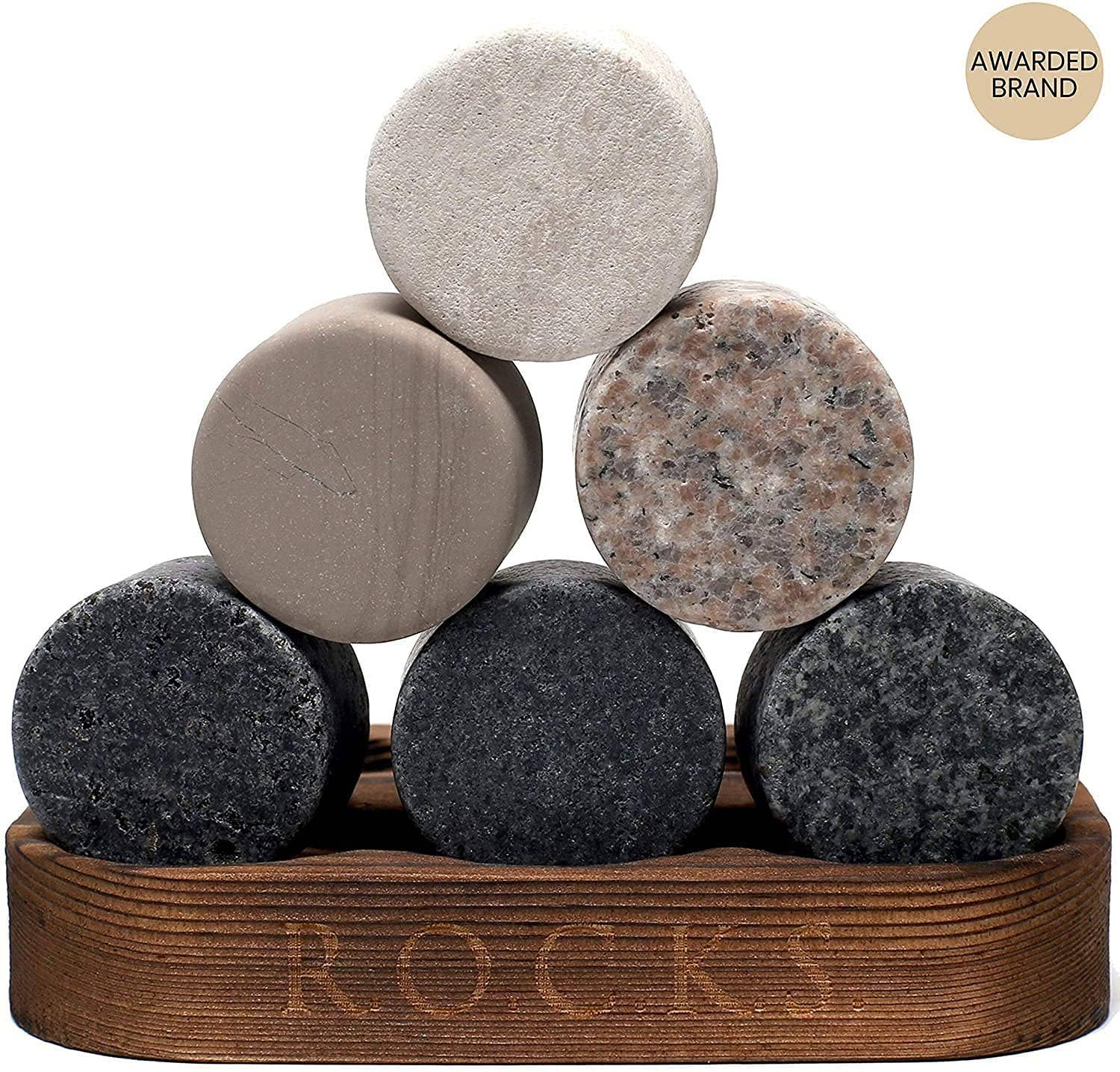 ROCKS Whiskey Chilling Stones - The Connoisseur's Set - Soleil Whiskey Glass Edition