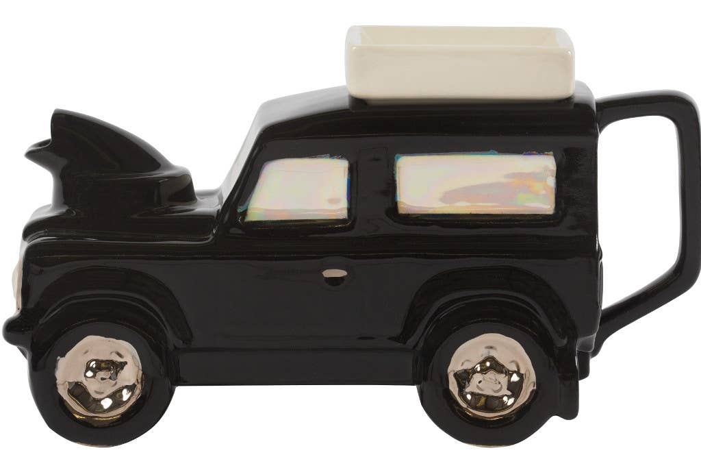 The Original Gluggle Jug Factory - Land Rover One Cup Teapot: Black