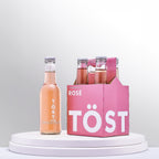 TÖST Rosé NA Sparkling Beverage  - 250 mL Glass Bottles, 4-Pack