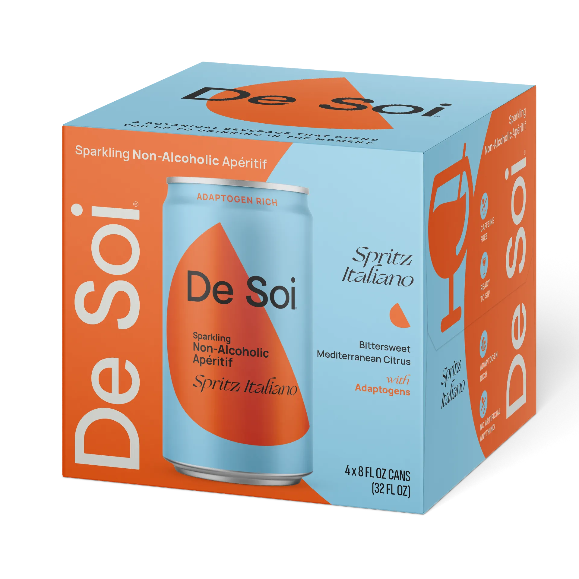 De Soi Spritz Italiano - 4 pack of 8 fl oz Single Serving Cans