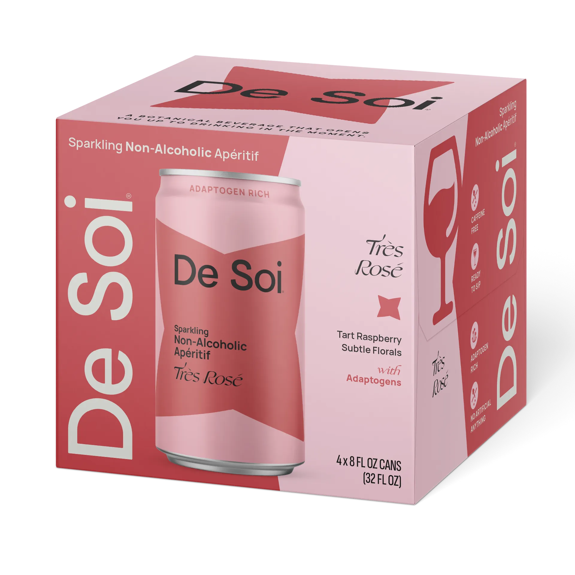 De Soi Très Rosé - 4 pack of 8 fl oz Single Serving Cans