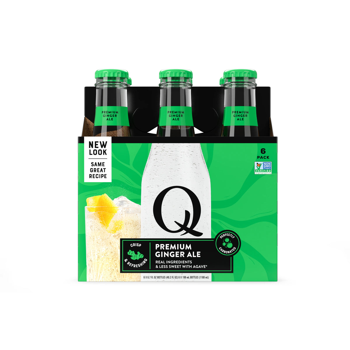 Q Ginger Ale Bottles - 6 pack