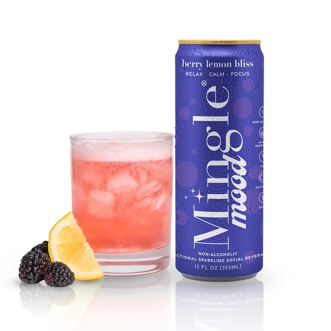 4 Pack Mingle Mood Berry Lemon Bliss Sparkling Functional Beverage