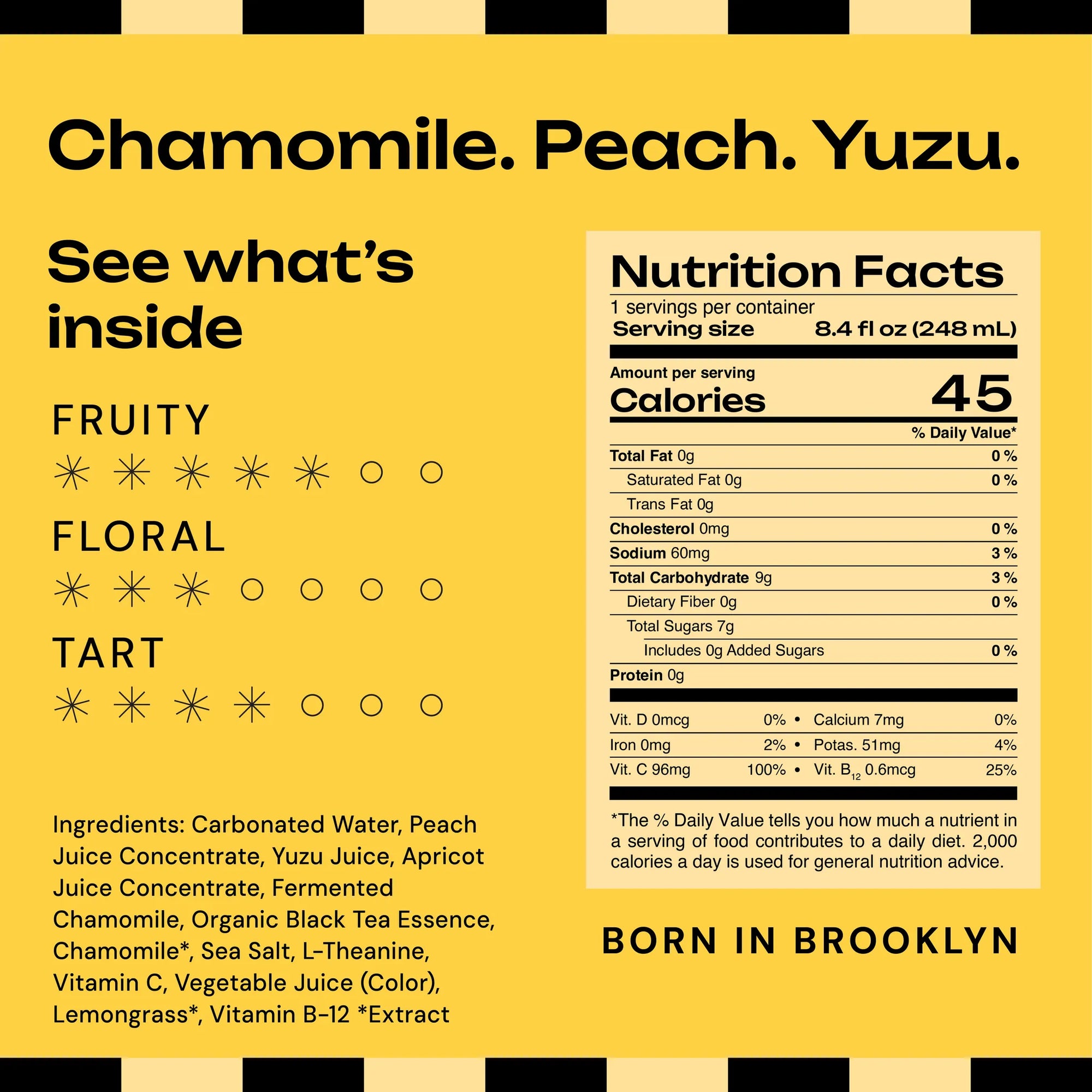 OOSO SPARKLING TEA CHAMOMILE PEACH YUZU