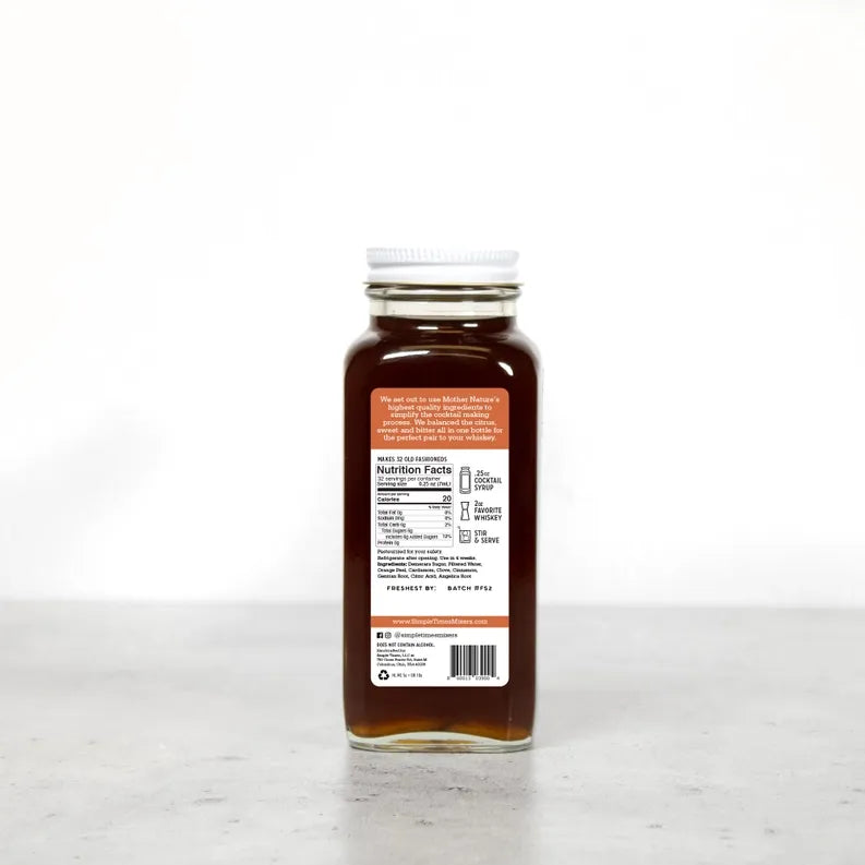 Simple Old Fashioned Cocktail Syrup | Clean Label Cocktail Syrups
