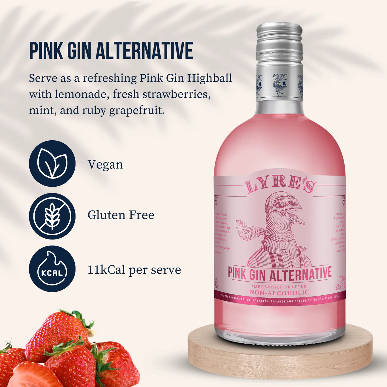 Lyre's NON-ALCOHOLIC PINK LONDON SPIRIT - 700mL