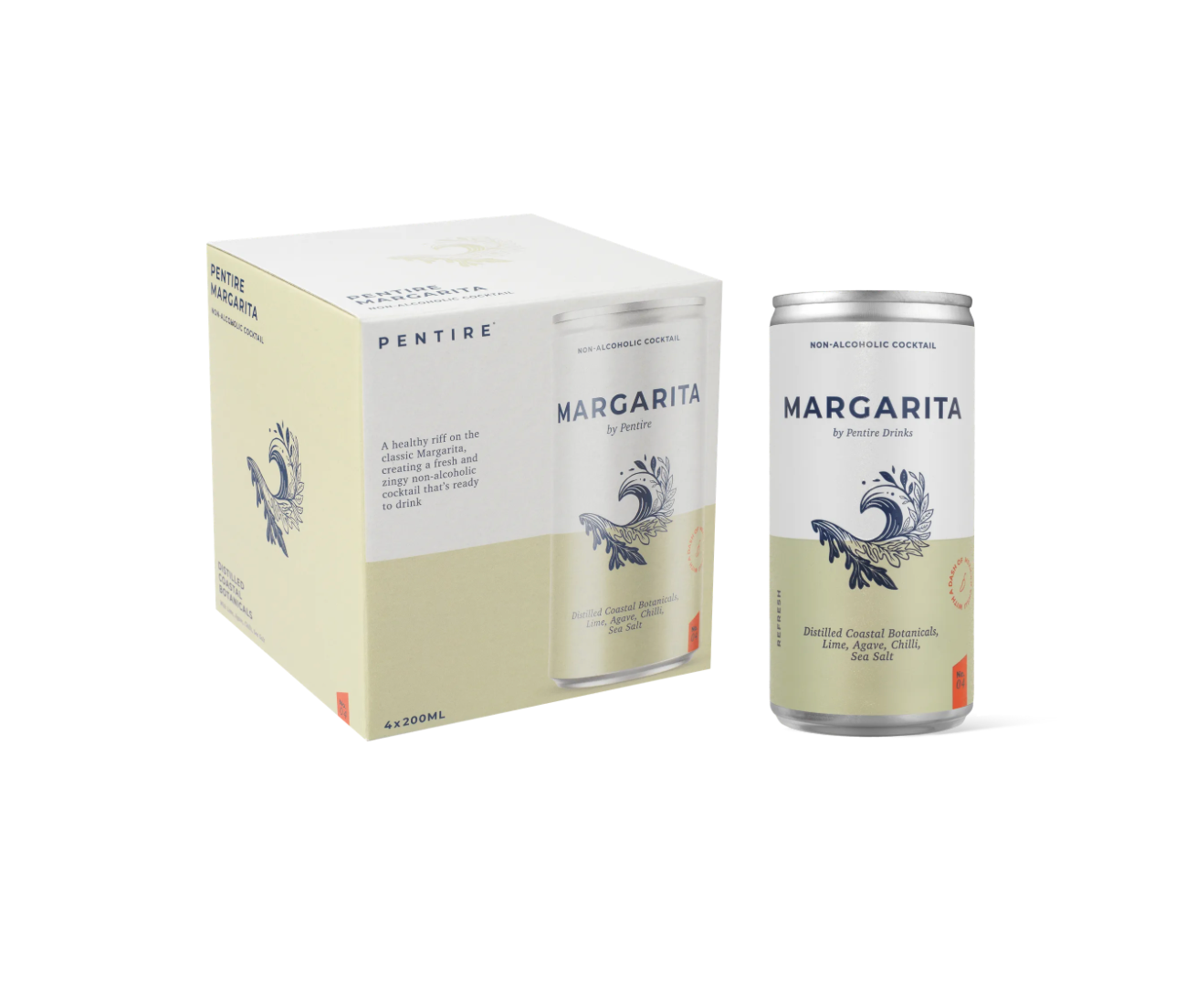 Pentire Margarita, 4 Pack of 200ml Single Serve Cans