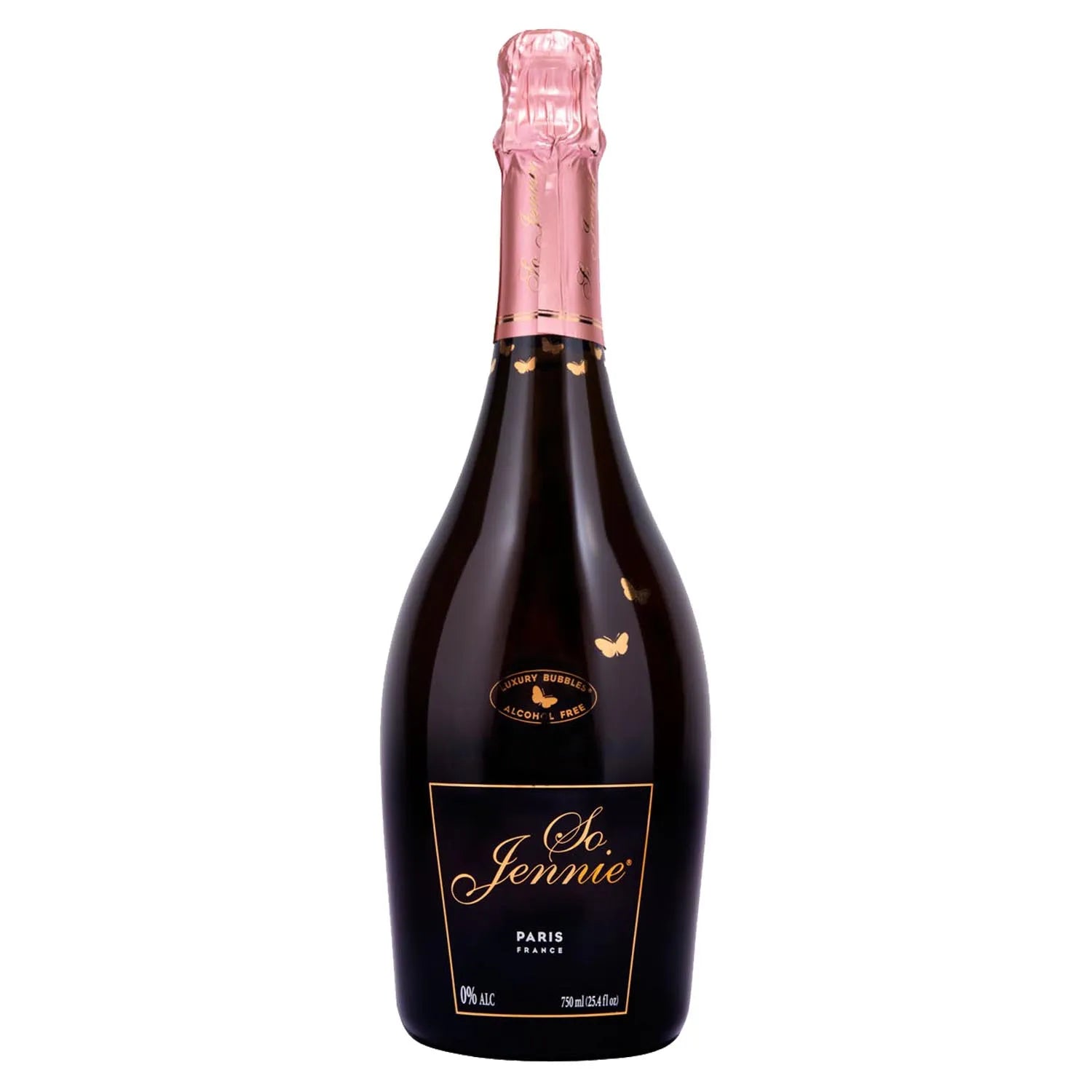 So Jennie Paris Alcohol-Free Rose Bubbly Champagne Alternative 750mL (0.0% ABV, France)