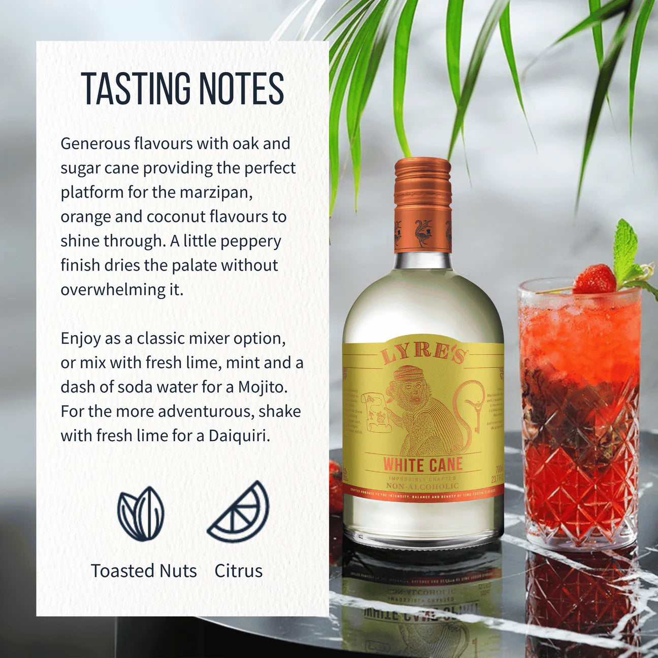 Lyre's NON-ALCOHOLIC White Cane Spirit - 700mL