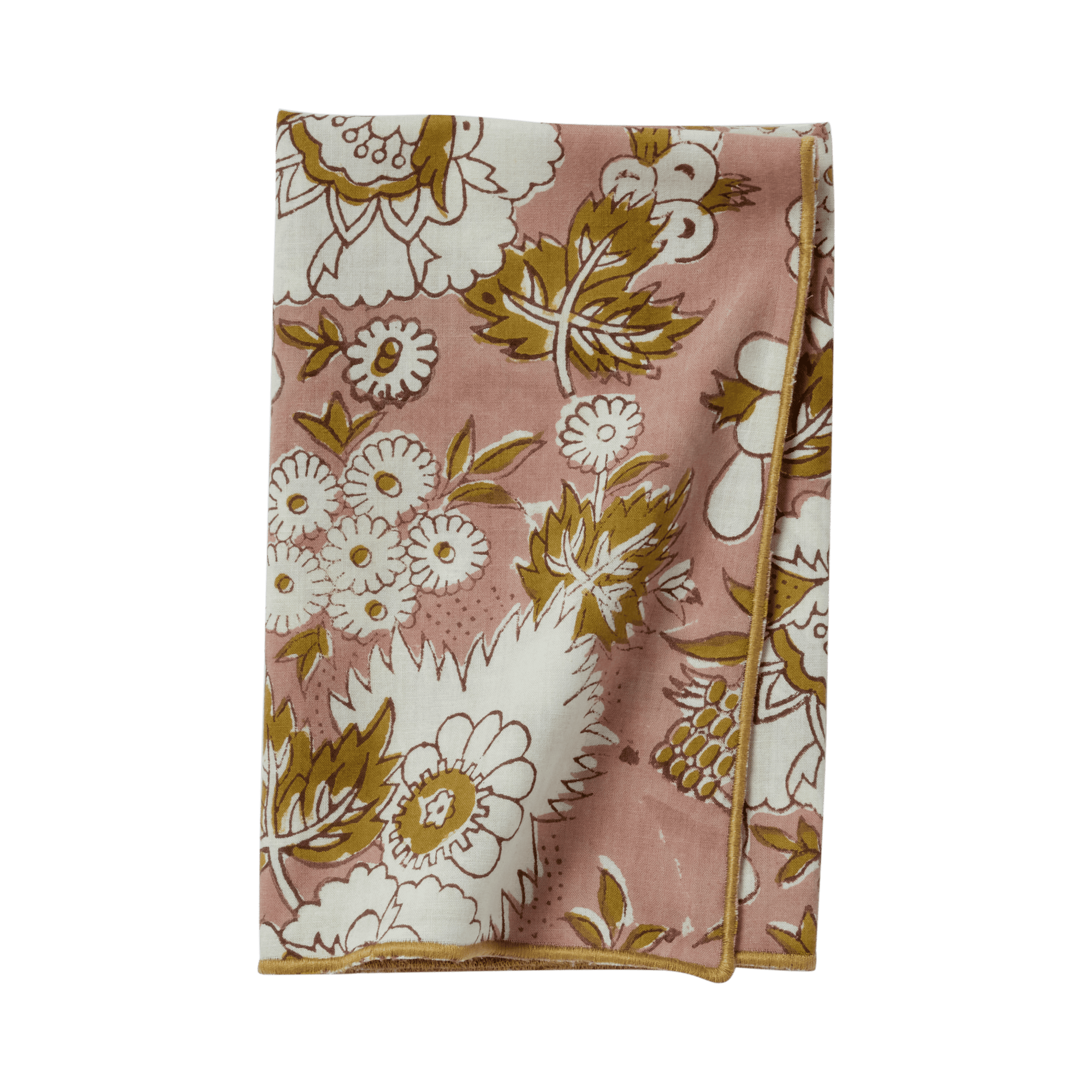 Vishnu Floral Block-Printed Napkins - set of 2