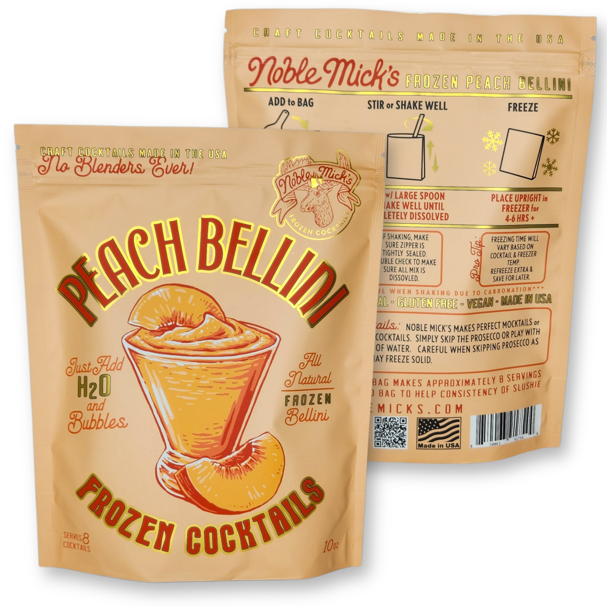 Noble Mick's - Peach Bellini Frozen Cocktail